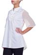Camicia twin set con rouches BIANCO
